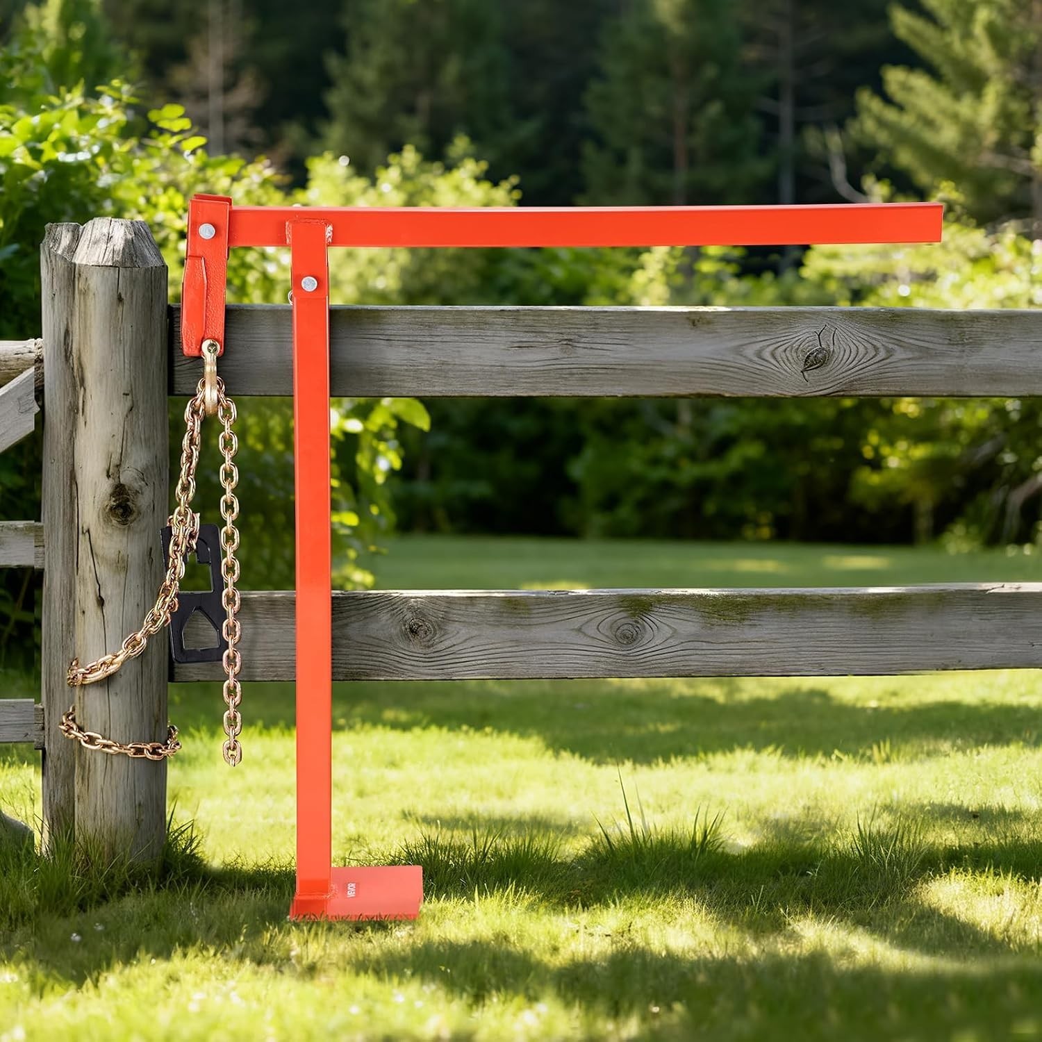 Efficient 36" T Post Puller Tool with Wide Base - Perfect for Stumps & Posts