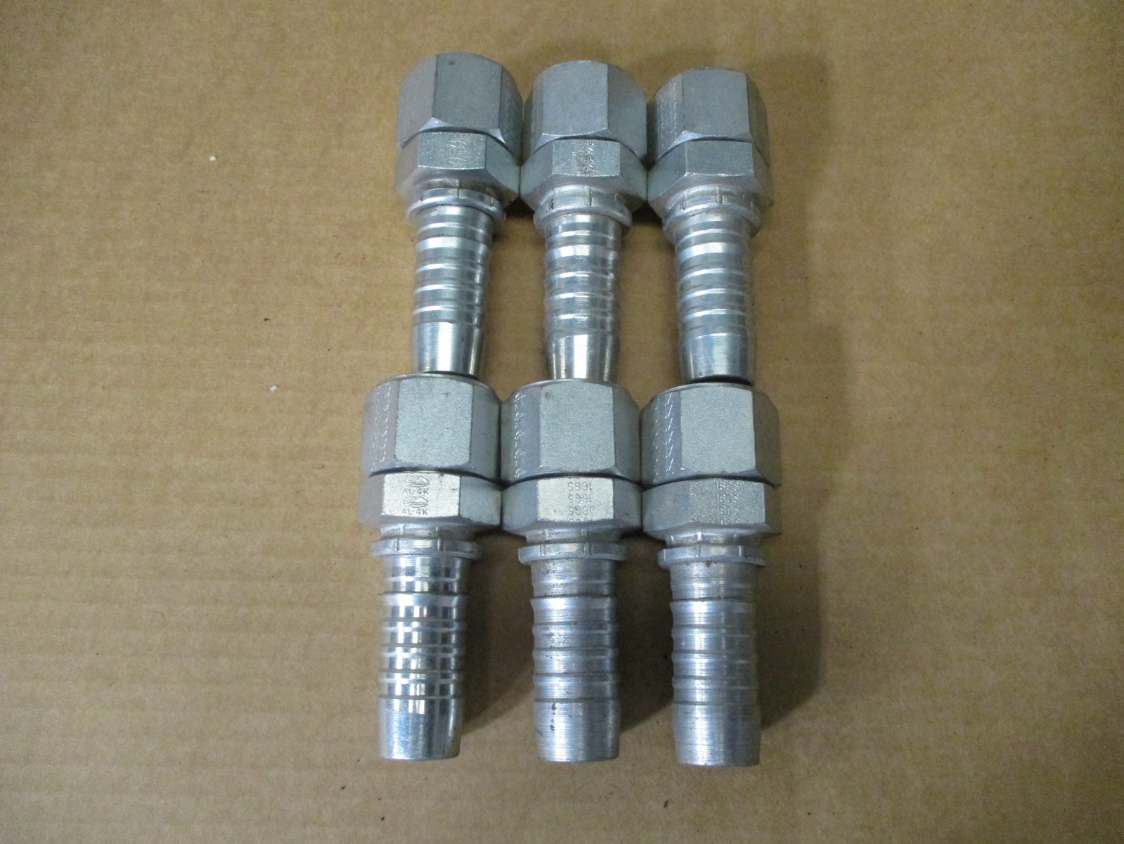 6-Pack Gates Hydraulic Hose Fittings 16GS-16FJX Female JIC 37° Swivel OEM | New
