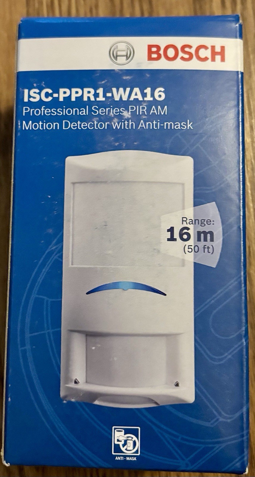 Bosch ISC-PPR1-WA16G PIR Motion Detector 50 foot, Anti-mask