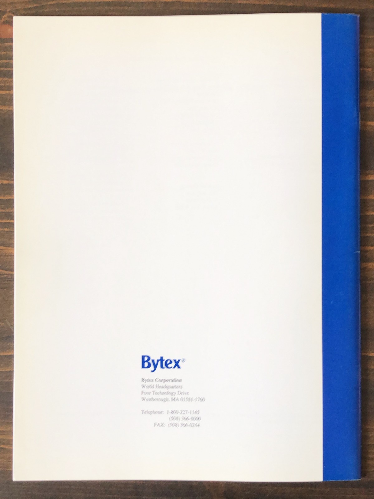 1992 Bytex Annual Report