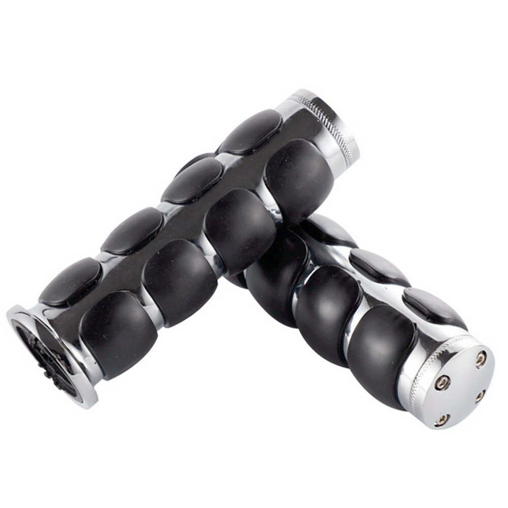 Chrome 1" Handlebar Hand Grips For Kawasaki Vulcan 1700 VN 1700 Voyager Vaquero