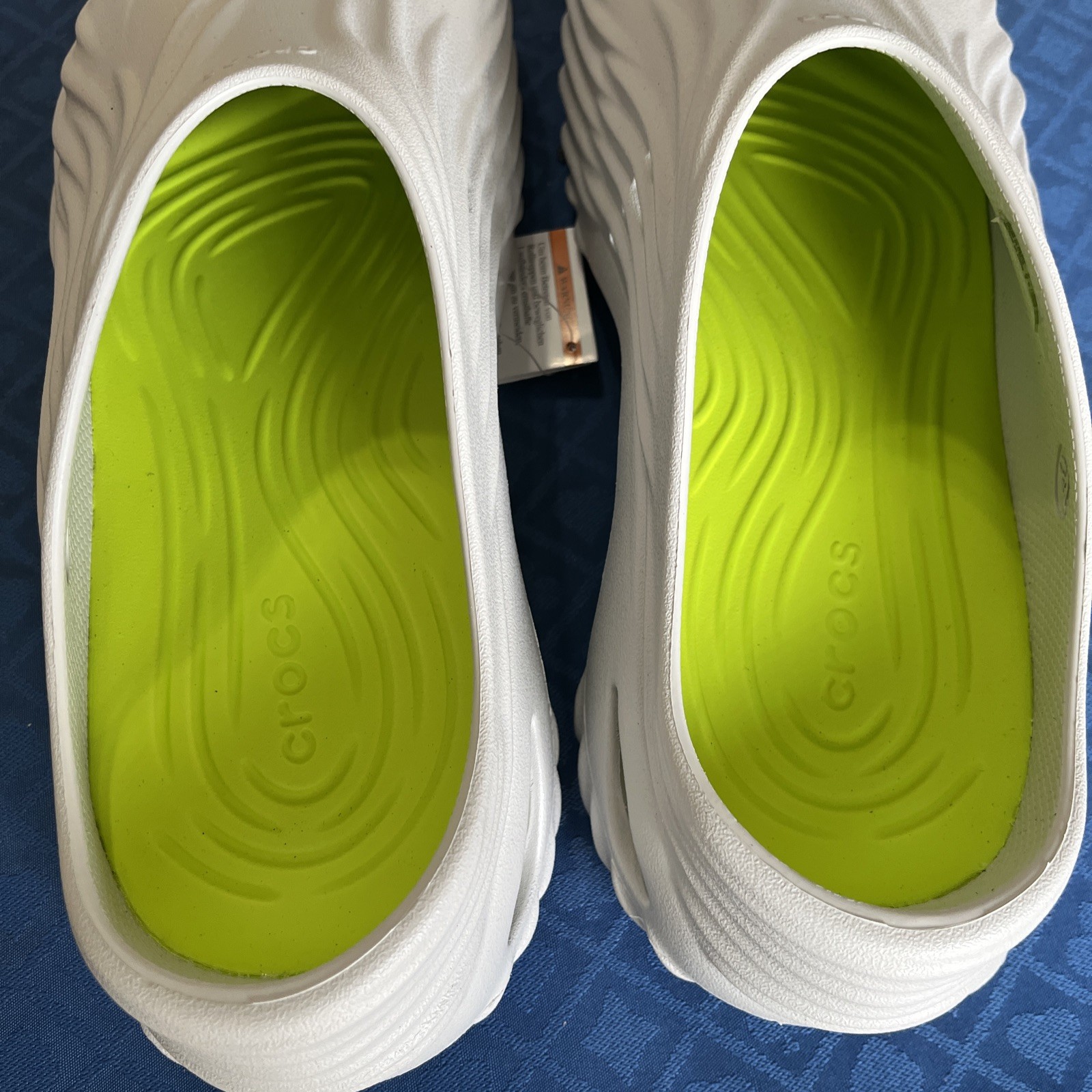 Men's Crocs Echo Wave Atmoshpere/Lime Punch 210521-1FT - NEW Men’s Size 13