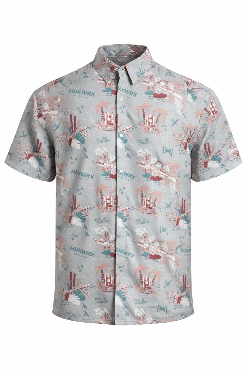 SHOT Show 2026 HUXWRX "HUX-waiian” Button Down Short Sleeve Shirt Mens Small