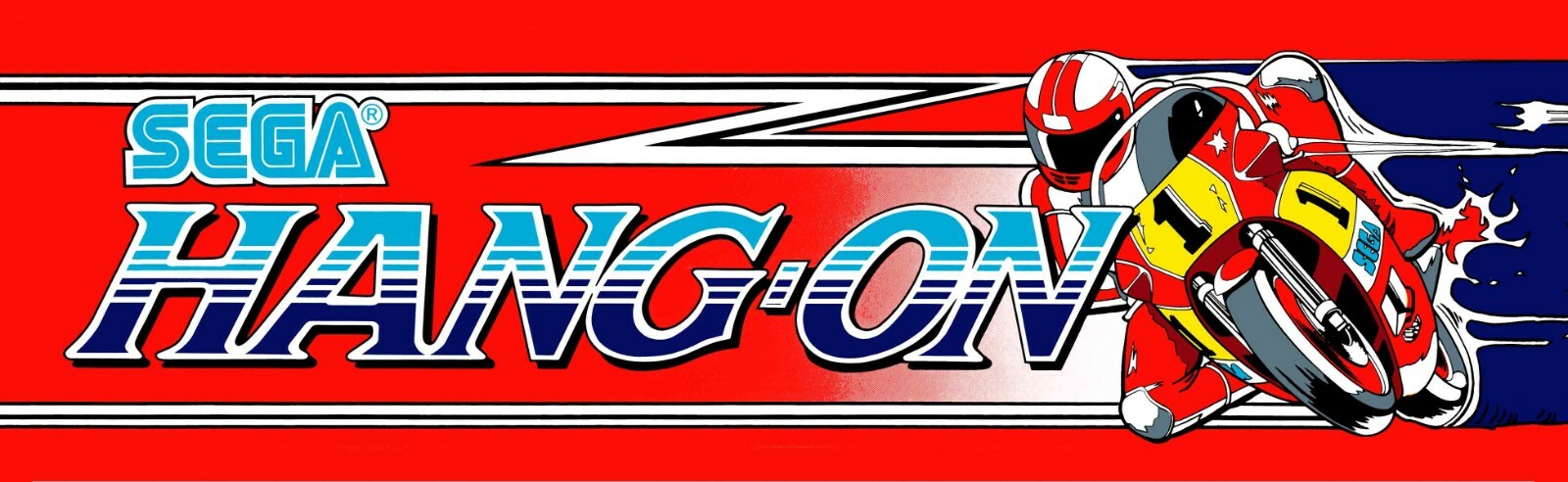 Hang On Arcade Marquee 23.5" x 7.5"