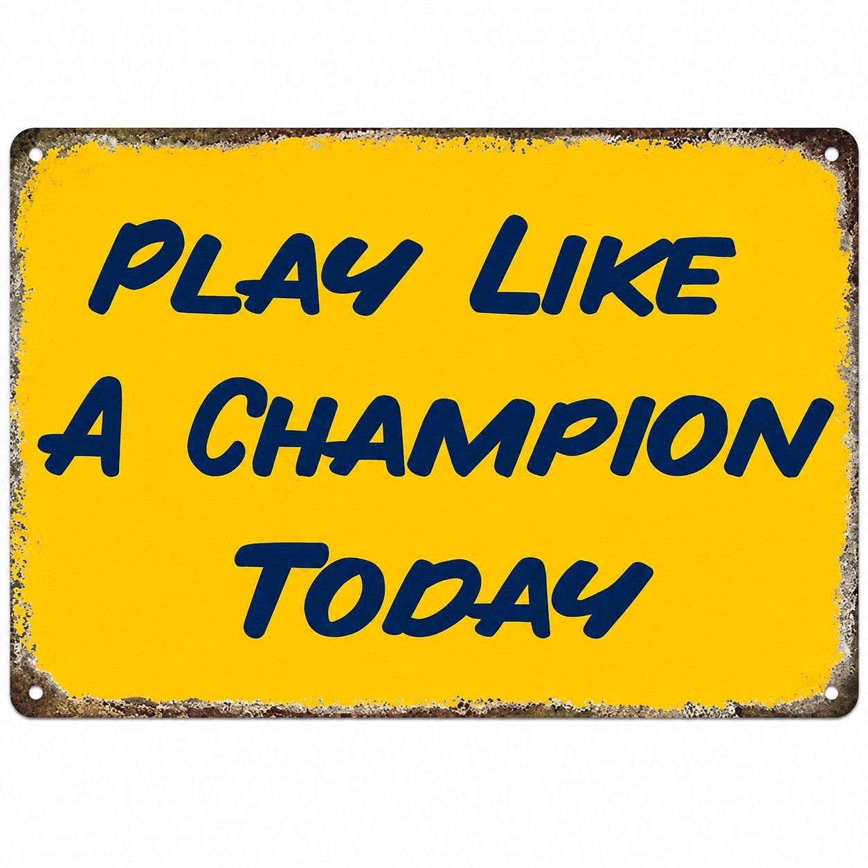 Notre Dame Play Like a Champion Today 8" x 12" Metal Sign | Vintage Style Decor