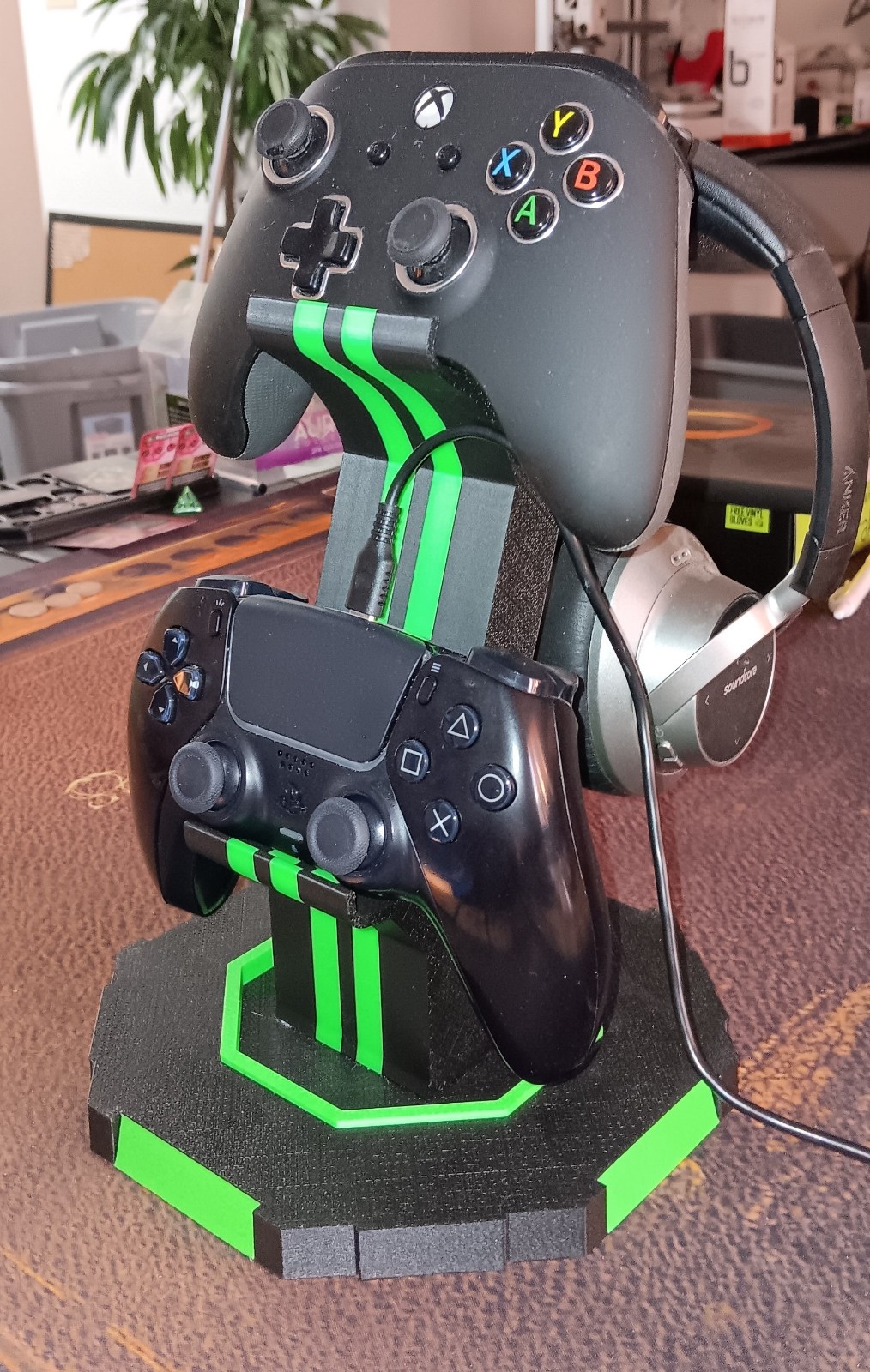 Universal Dual Controller and Headphone Stand XBox Playstation Organizer