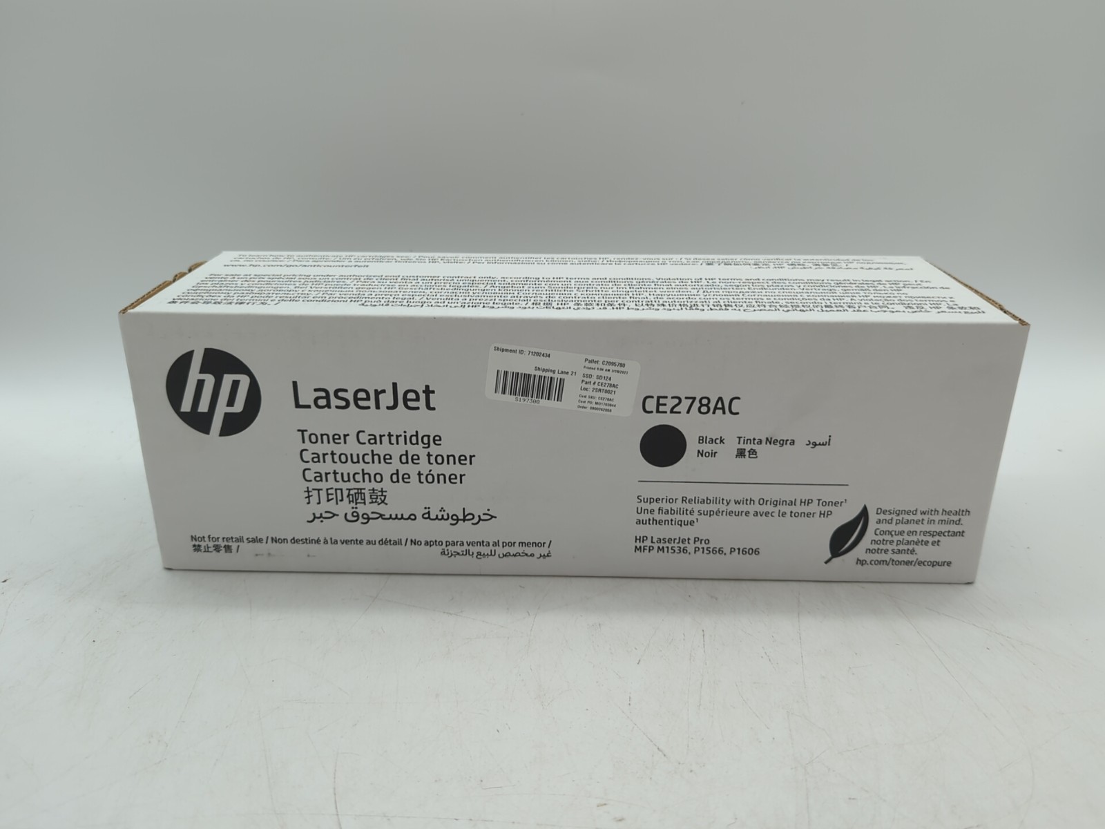 New Genuine HP 78A Toner Cartridge - Black CE278AC