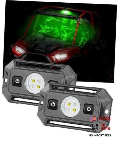 UTV Interior Dome Lights 12V Wired,  LED Dome Light Green&white 2 Pack