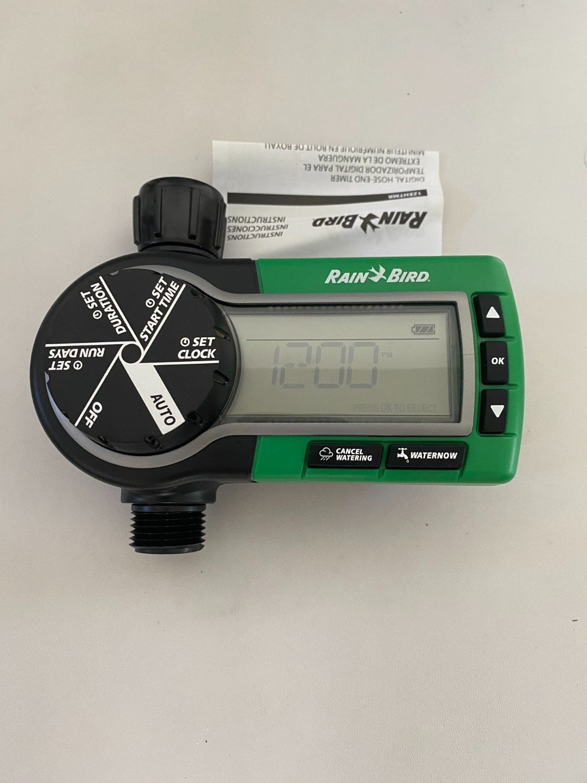 Rain Bird 1ZEHTMR Easy-to-Program Hose End Sprinkler Timer Digital Automatic Wat