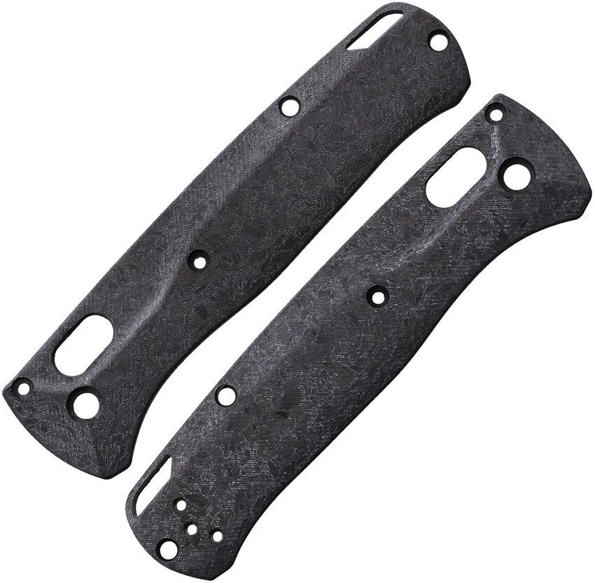 Flytanium Black Shredded Carbon Fiber Handle Scales For Benchmade Bugout Knife