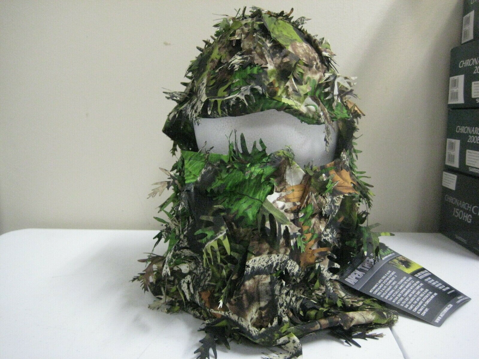 Leafy 3D Facemask Hood Hat Deer Turkey Bow Hunting Camo Mothwing Mask