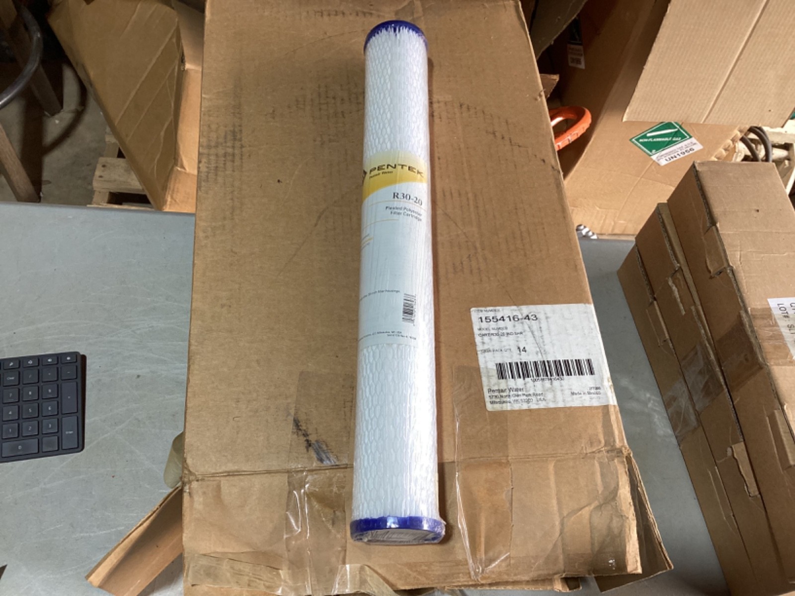 Lot of 13 Pentair Pentek R30-20 Pleated Polyester Filter Cartridge 30 Micron 20”