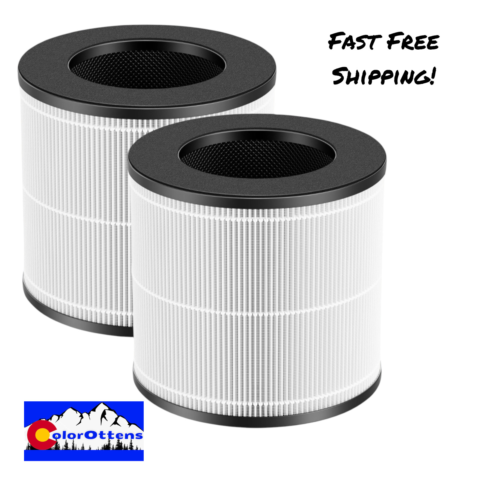 2 Pack For Purivortex AC300 Compatible True HEPA Filter Replacement