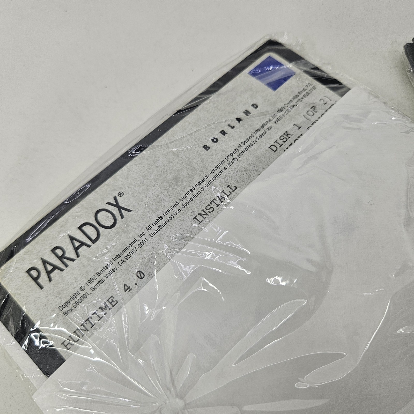 Borland Paradox Runtime 4.0 Database Software & Engine Install Disk Floppy NEW