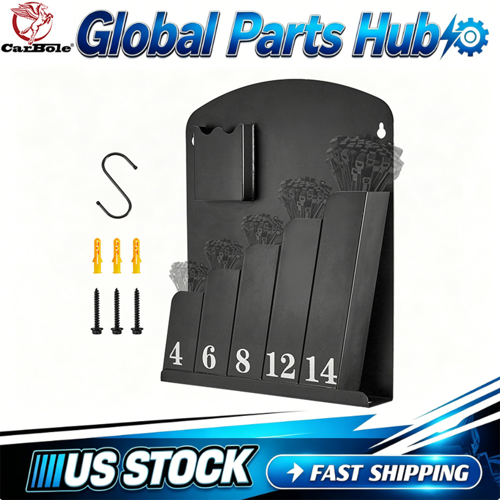 Cable Zip Tie Holder Wall Mount Rack Organizers Storage For Workshop Home Garage