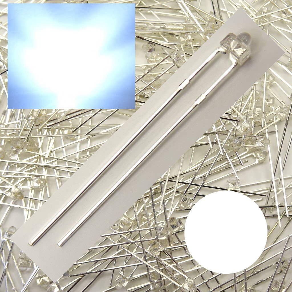 LED 1.8mm White Cool White Clear Choose Quantity 1/10/25/50pcs F7/1