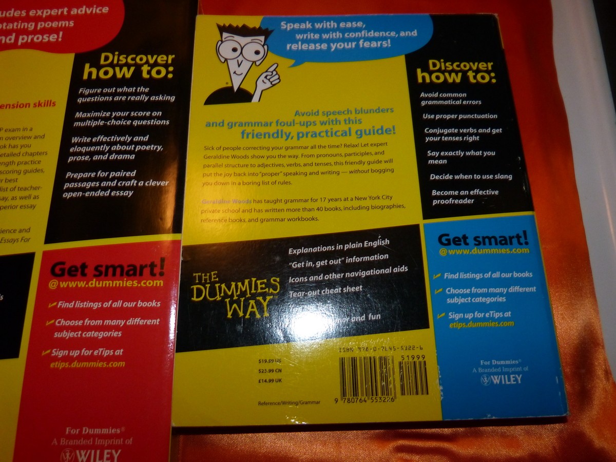 3 PACK ENGLISH GRAMMAR BOOKS SALE For Dummies Literature Language Book FreshSpun