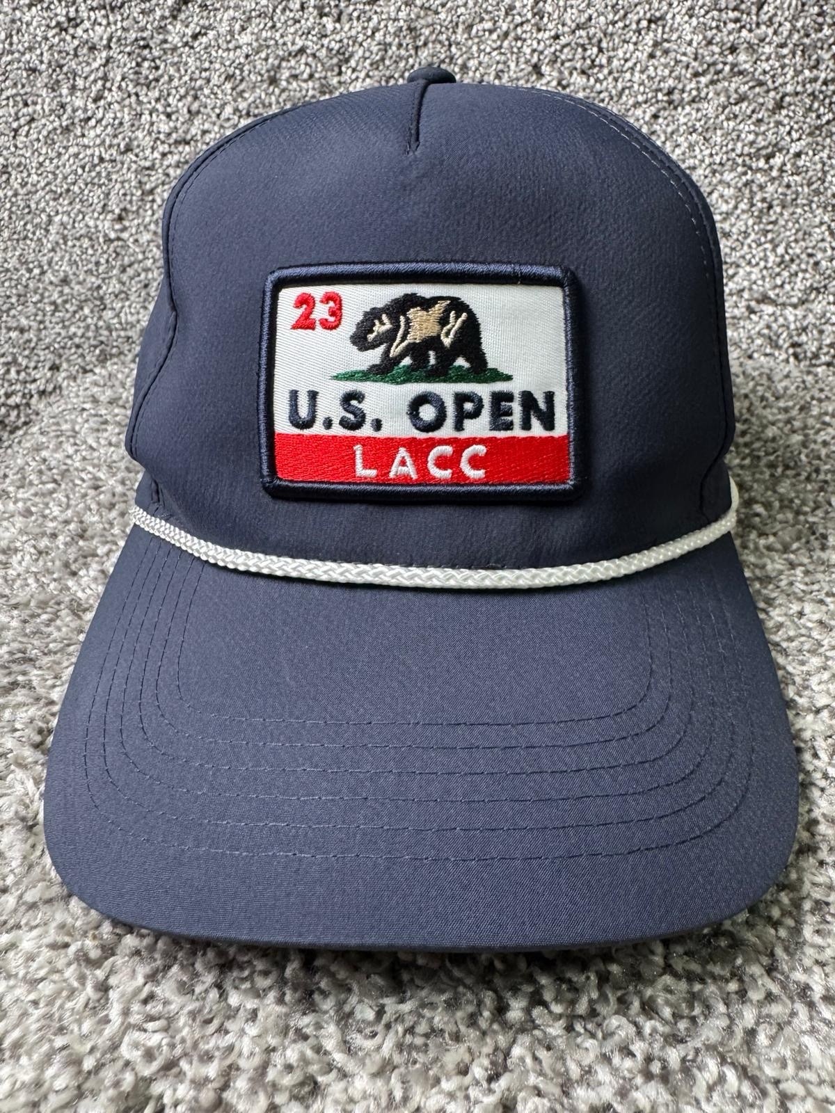US Open 2023 LACC Hat Cap Snapback One Size Blue Adjustable Logo Ahead