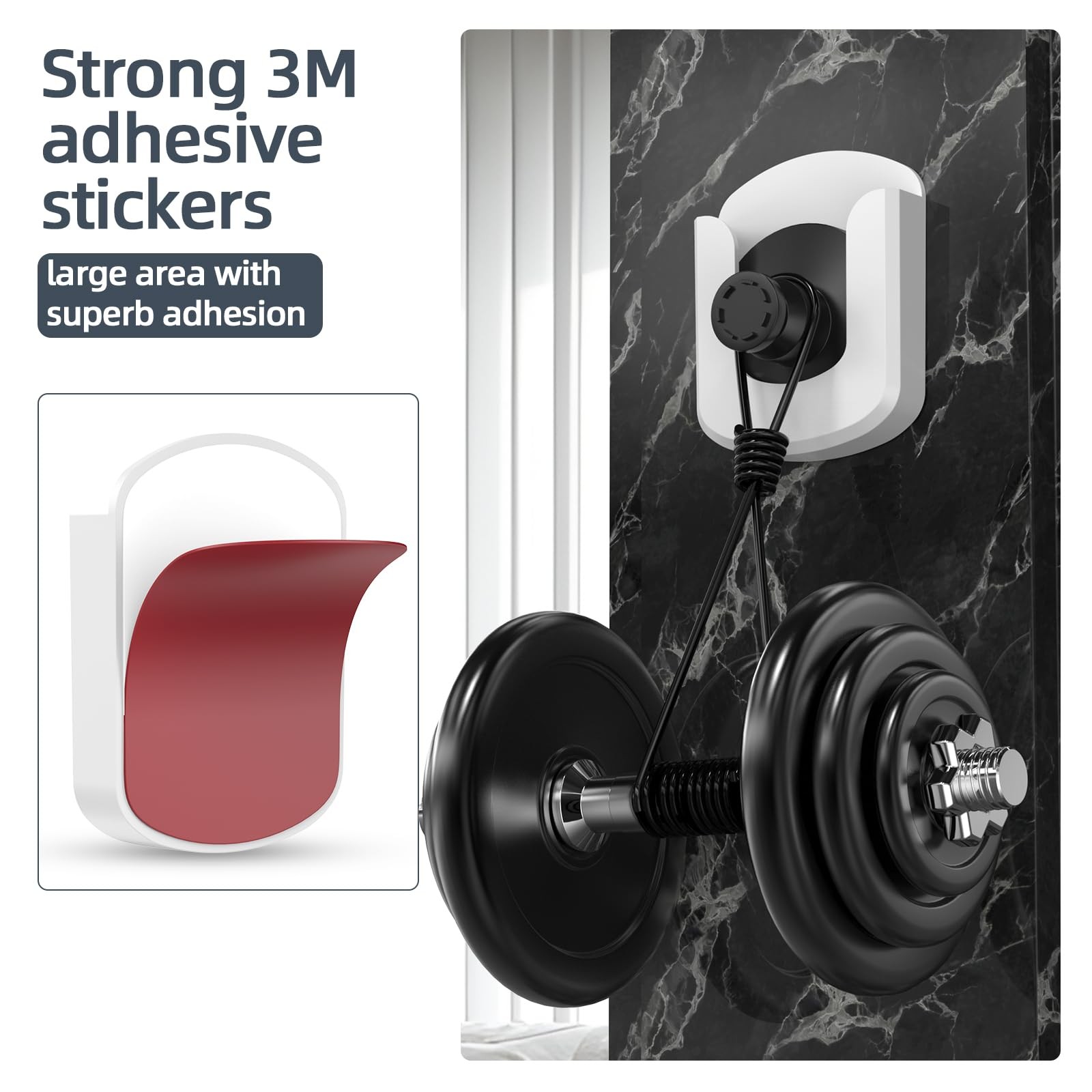 No Drill Ring Indoor Cam Adhesive Wall Mount Bracket - No Screws Needed, Easy...