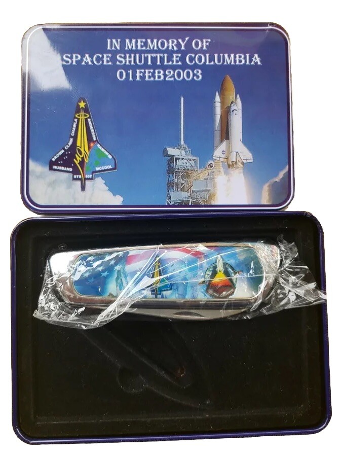Knife Collector In Memory Of Space Shuttle Columbia 01FEB2003  NIB