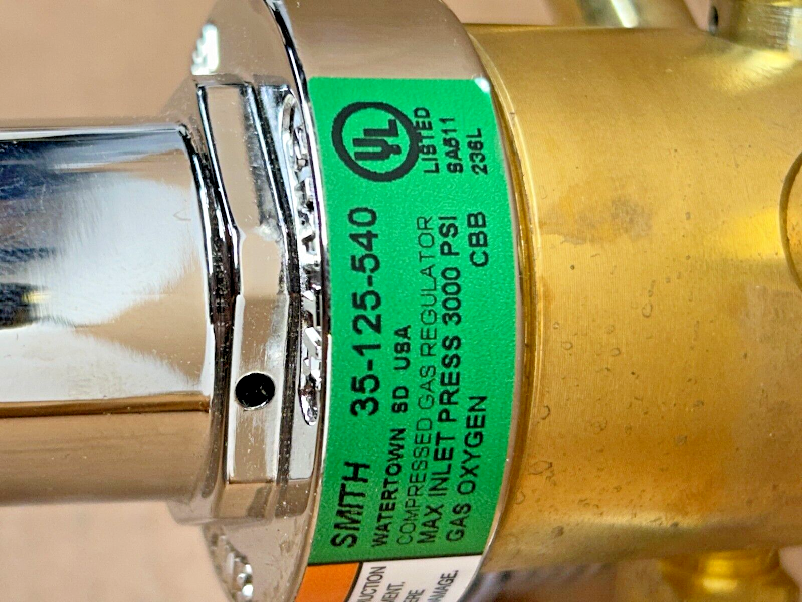 MILLER 35-125-540 TWO STAGE CYLINDER REGULATOR