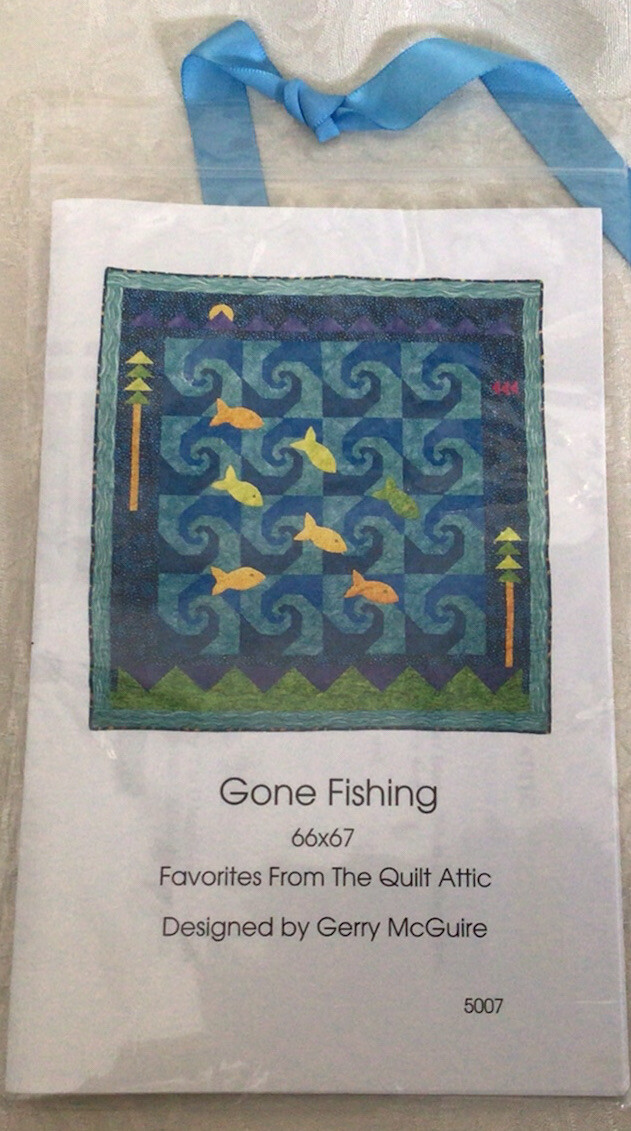 Quilt Pattern, GONE FISHING 66 X 67 Project, THE QUILT ATTIC, #5007