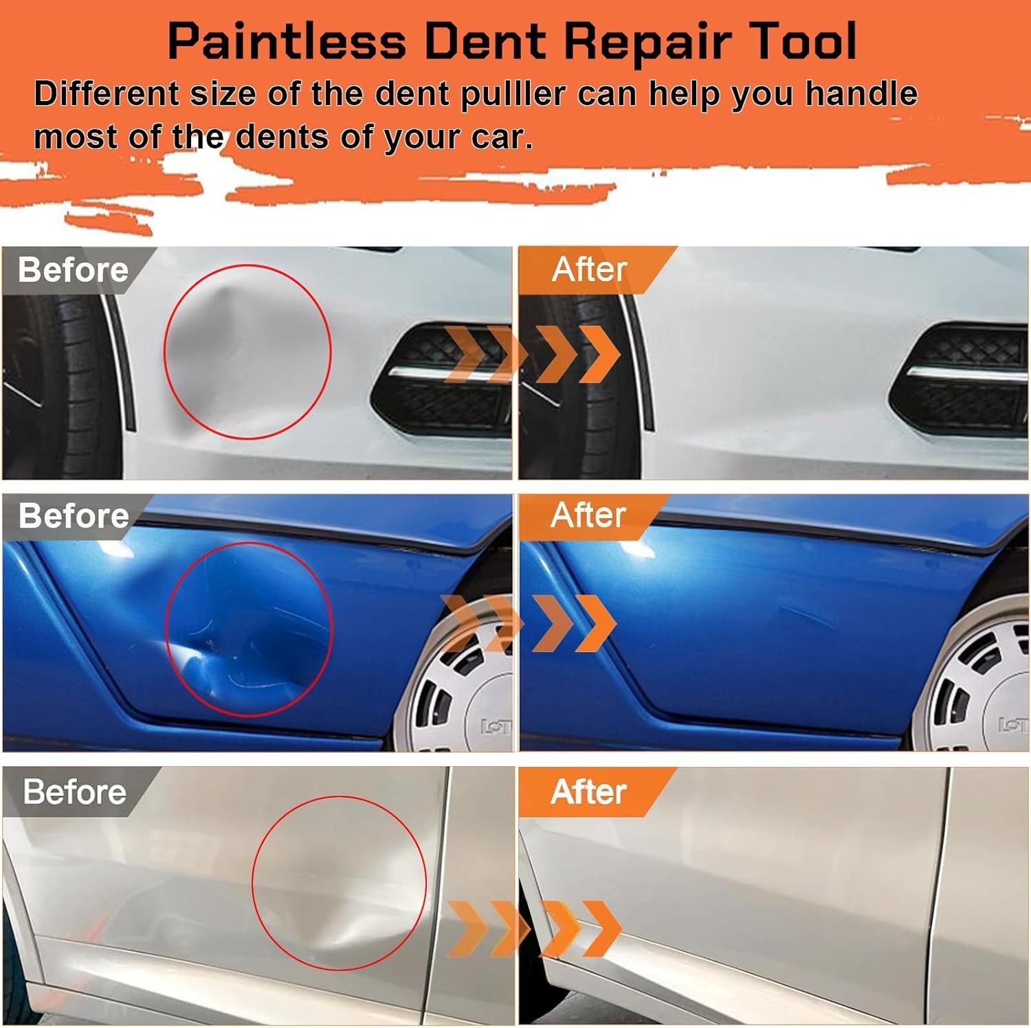 Dent Puller,3-Pack Car Dent Puller Car Dent Removal Kit - Suction Cup Dent Remov