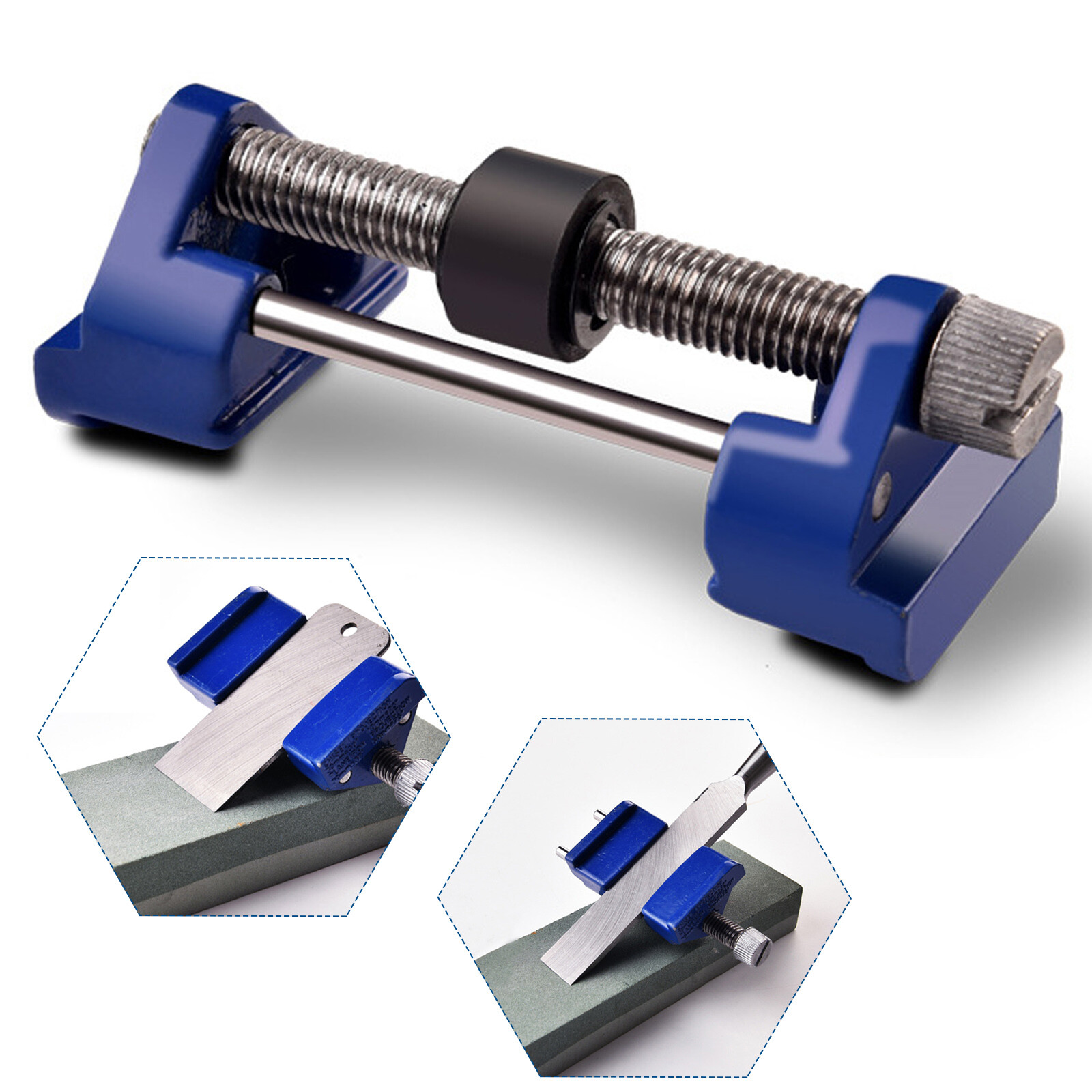 Manual Sharpener Metal Sharpening And Angle Setting Tool Shaft Sleeve Blue