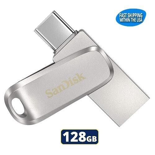 Sandisk Ultra Dual Drive Luxe 128GB USB 3.2 Type A & Type C Flash Drive
