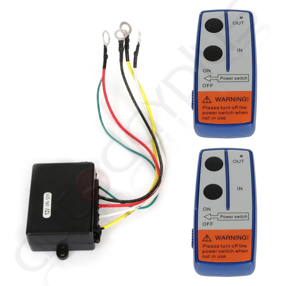 2pcs Wireless Winch Remote Control 150ft 12 Volt Handset Easy To Install US