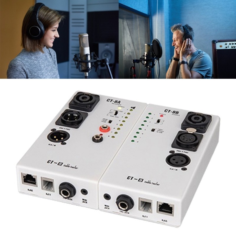 Precise Audiotory Line Testing Tool Multiple Purpose TRS RJ45 Interfaces Test