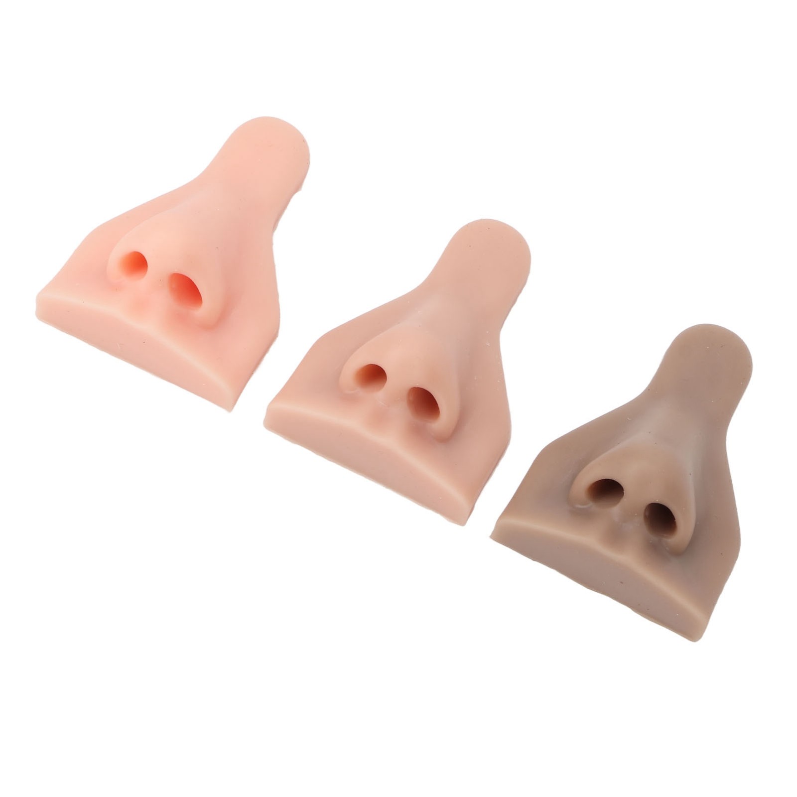 3 Pcs Silicone Nose Model For Suture Practice Teaching Beauty School Display