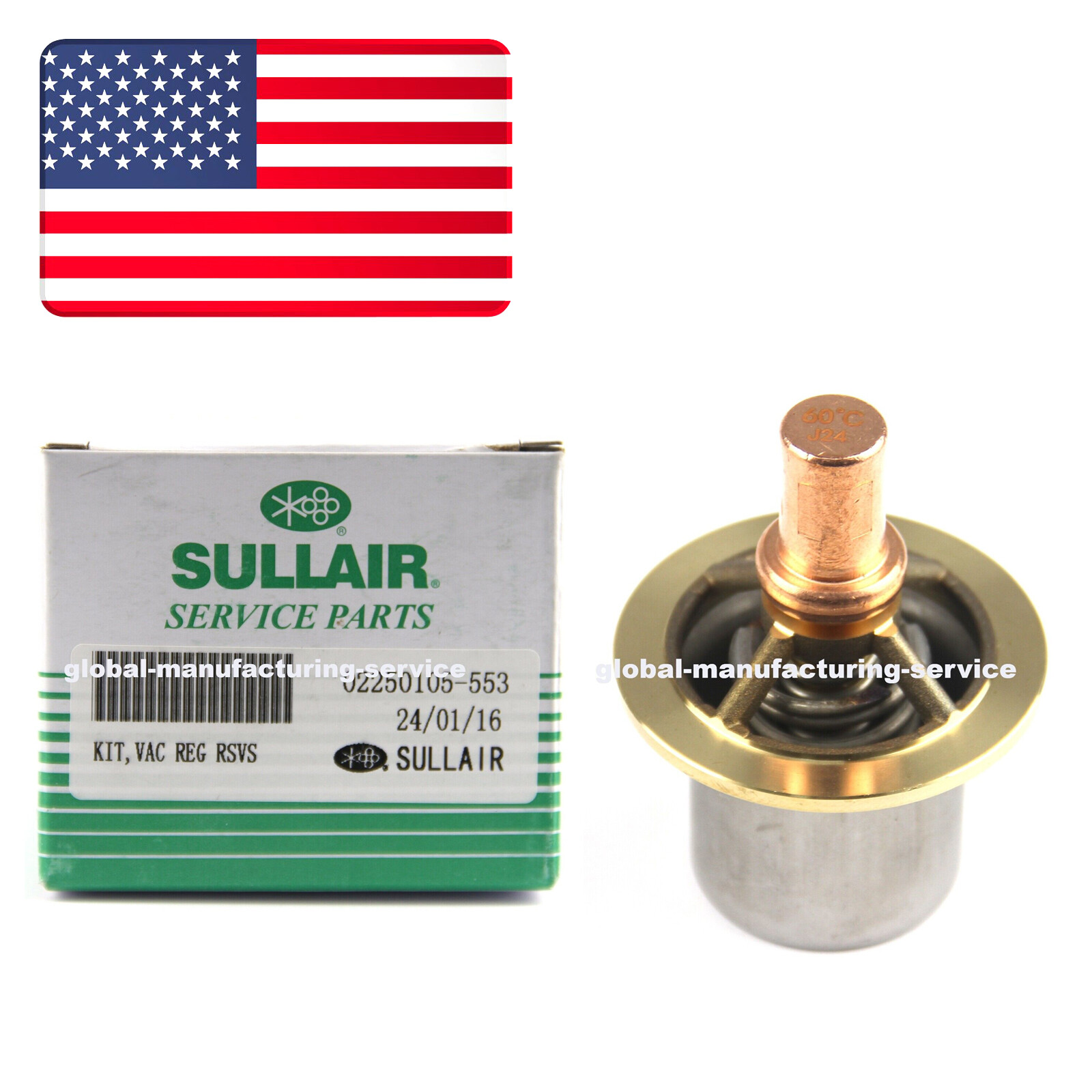 1PC New 02250105-553 Thermostatic Valve for Sullair Air Compressor - US Stock