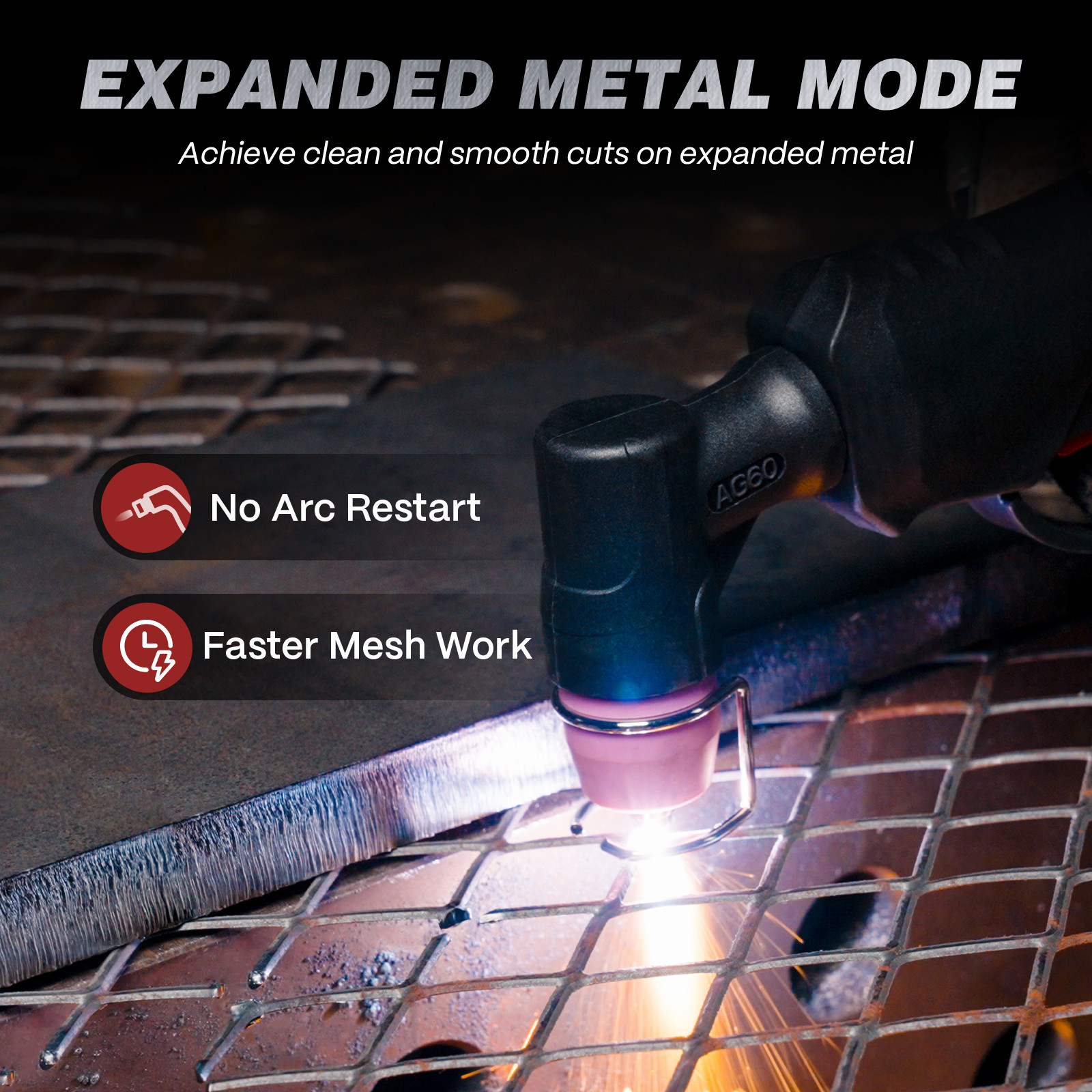 ARCCAPTAIN Plasma Cutter 60A Pilot Arc HF Non-Touch Plate/Expanded Meta Cutting