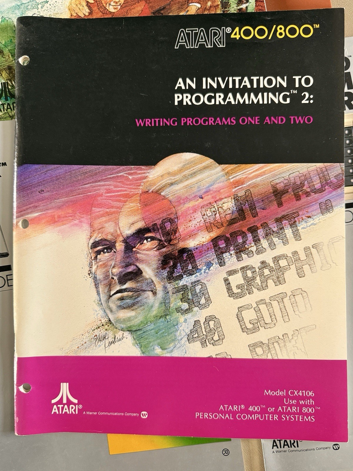 Atari 400/800 Invitation to Programming 2 Basic Computer Reference Manual Binder