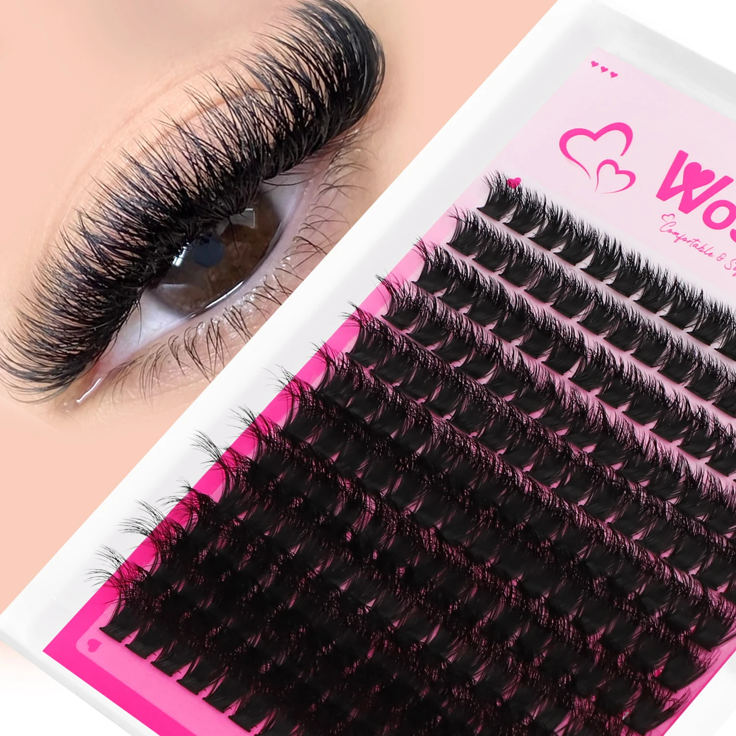 Lashes Clusters Cat Eyelashes Wispy Individual Lashes Extensions Volume