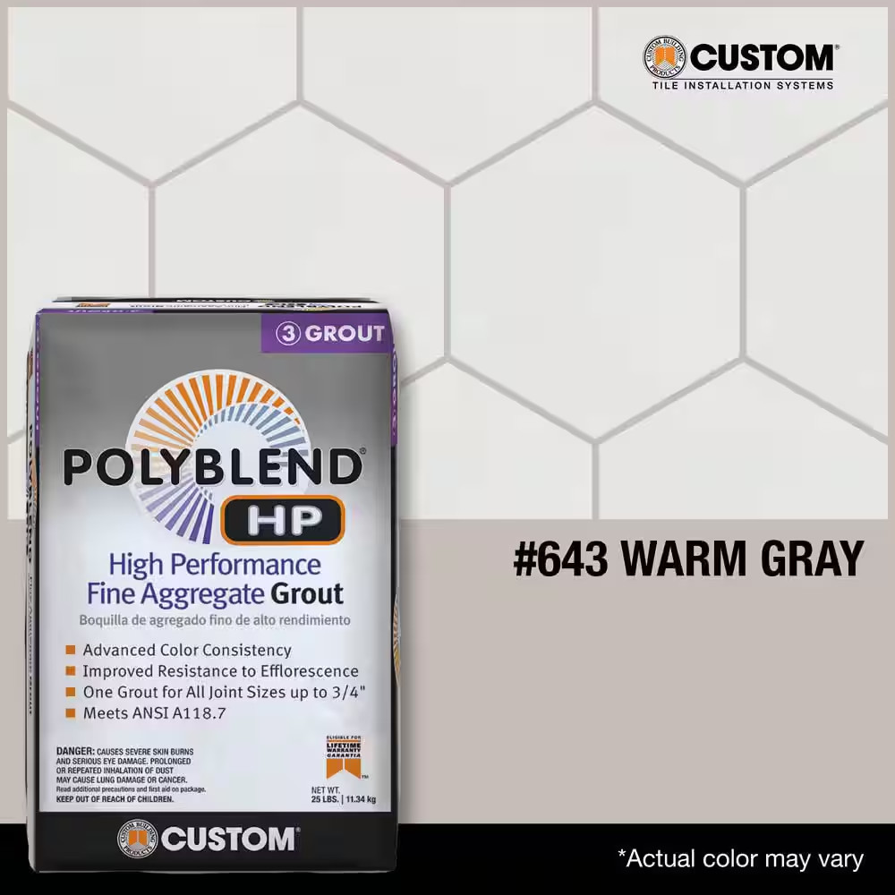 Polyblend HP #643 Warm Gray 25 Lbs. High Performance Fine Aggregate Grout