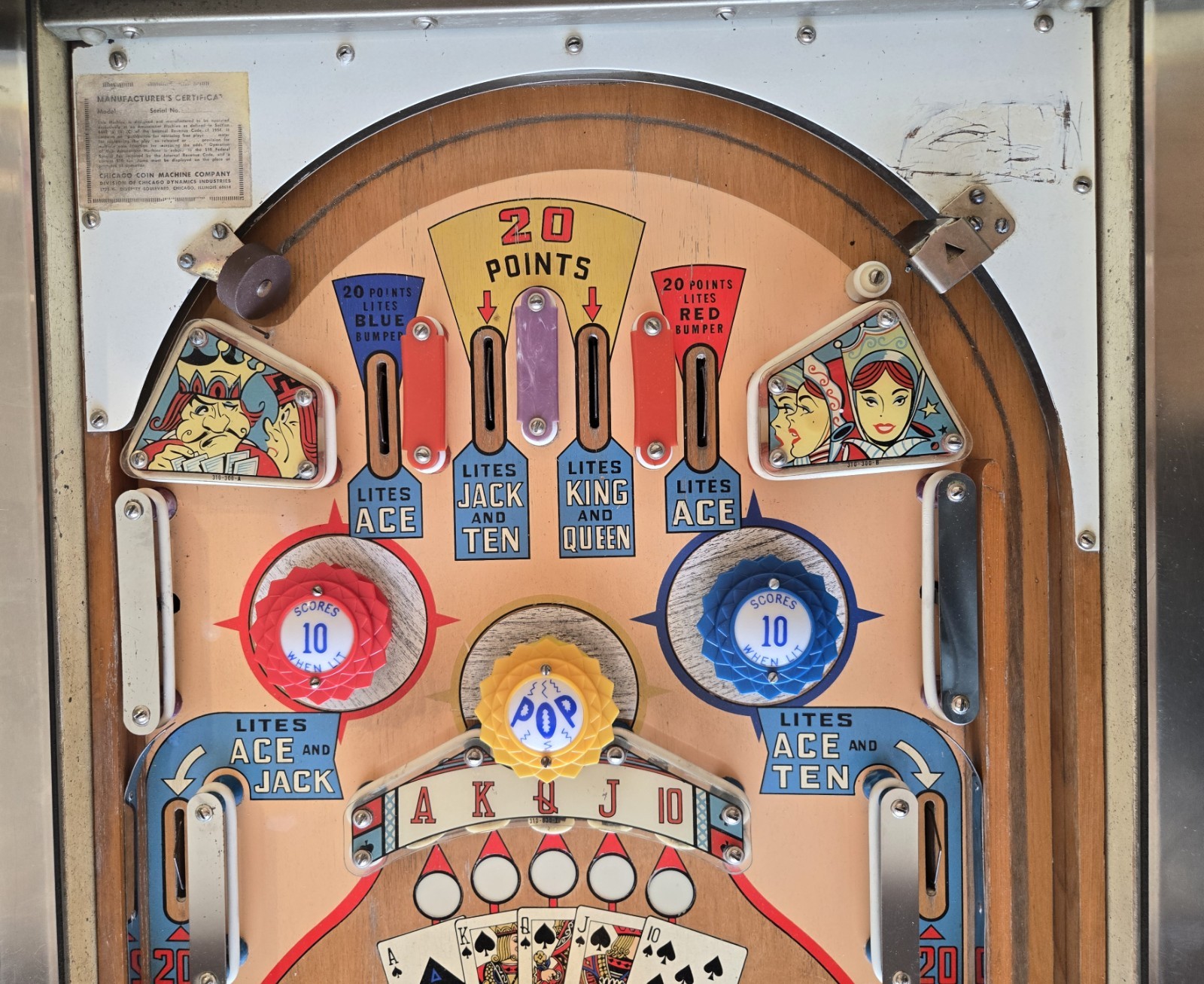 Refurbished Royal Flash Pinball Machine (Chicago Coin) 1964