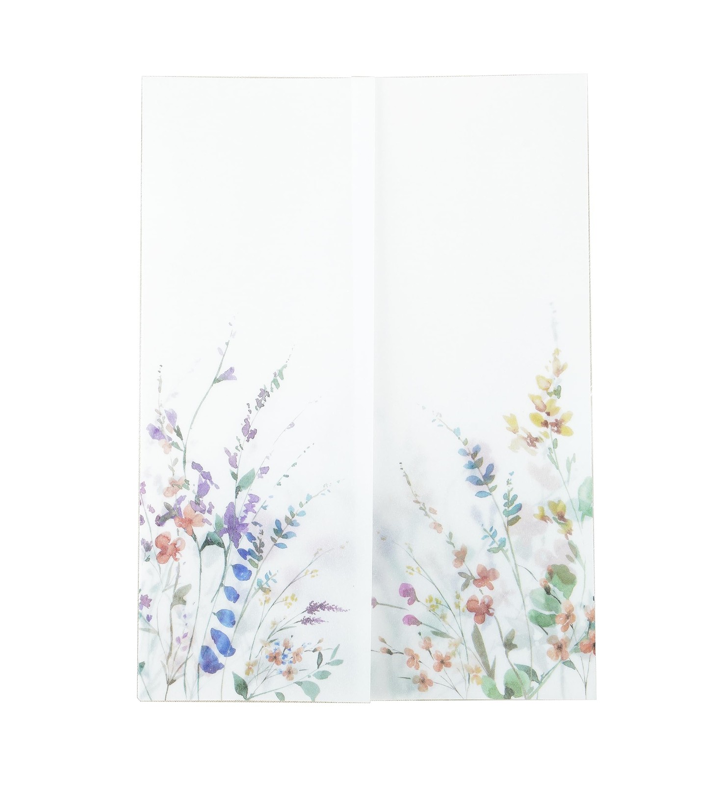50 Pack Wildflower Printed Pre-Folded Vellum Jackets for 5x7 Invitations - 11...