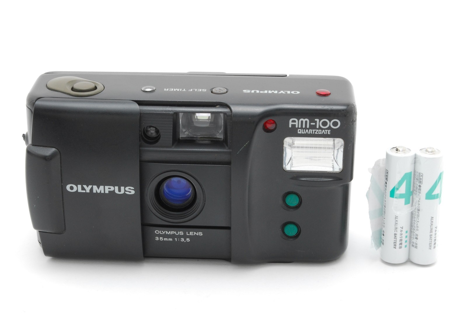 Tested [Exc+5] Olympus AM-100 QD 35mm Point & Shoot Black Film Camera From JAPAN