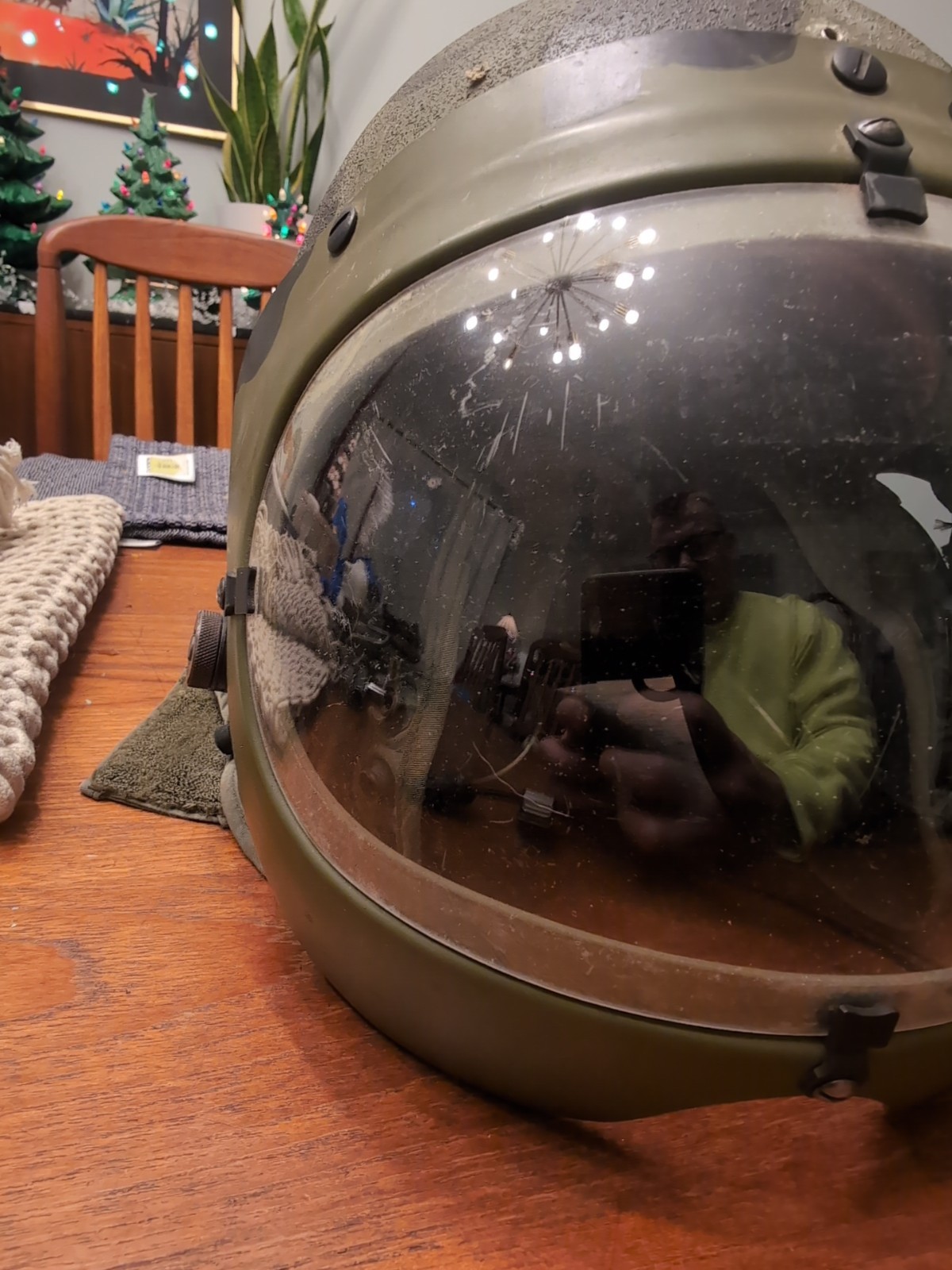 VINTAGE 1982 GENTEX HELMET SHELL Helicopter Pilot MC-140 Medium Size Comm