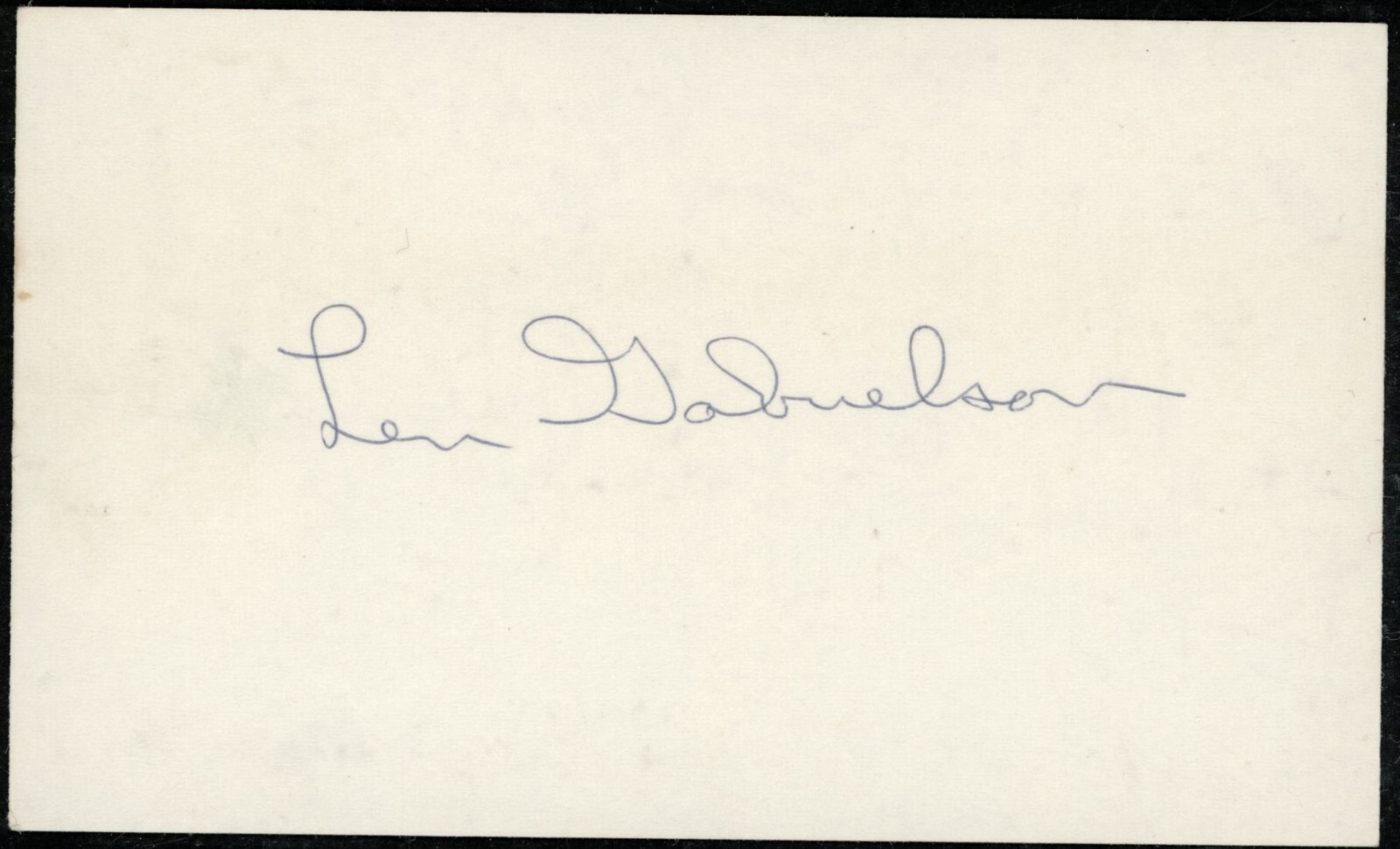 Len Gabrielson Autograph