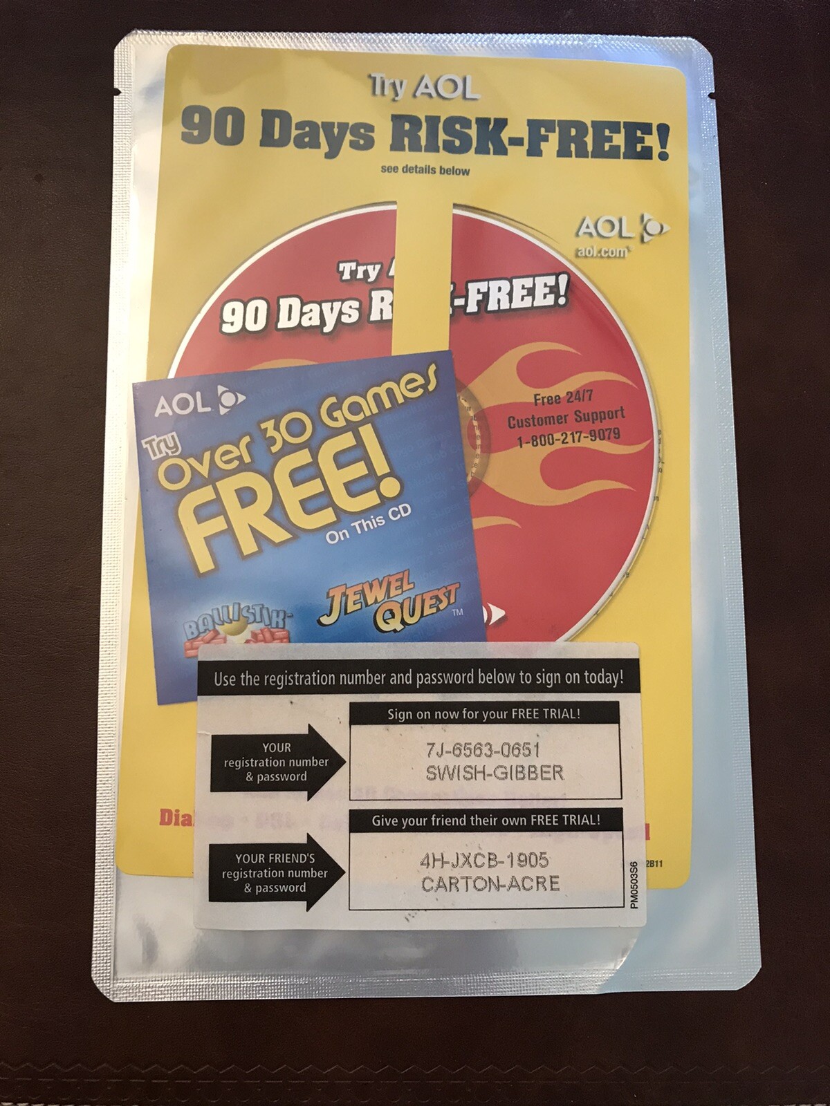 AOL Flames 90 Days Free Trial & 30 Games CD-ROM Brand New Sealed, Jewel Quest
