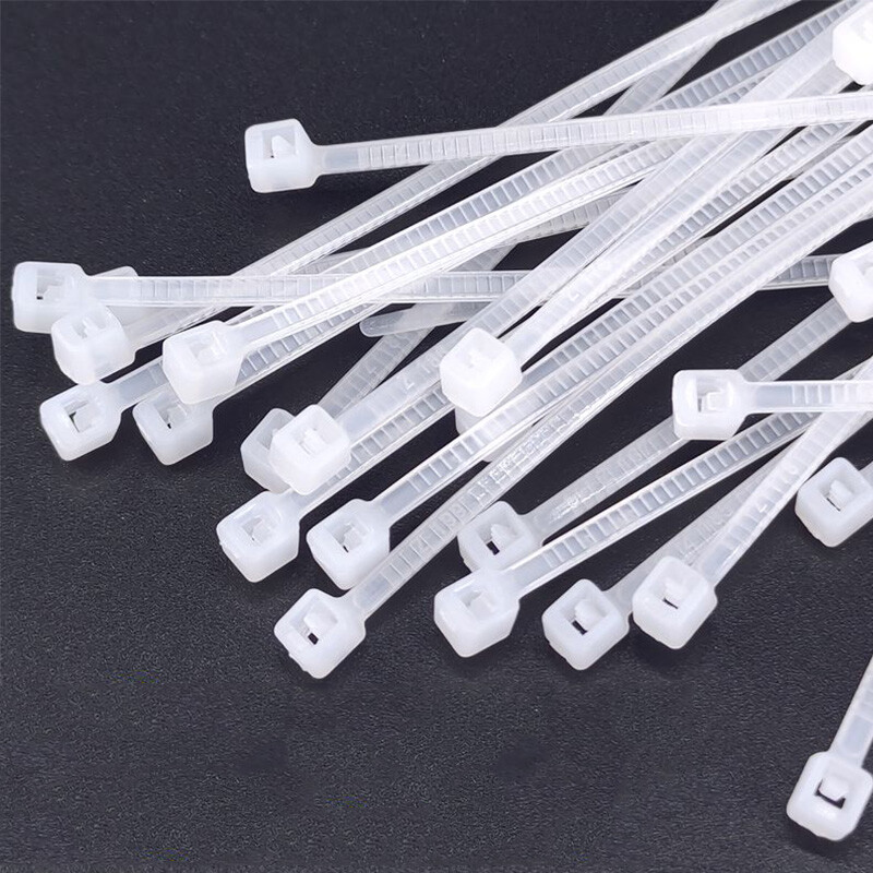 2.5mm Width Nylon Plastic Cable Ties Zip Tie Wraps Strong All Sizes White/Black