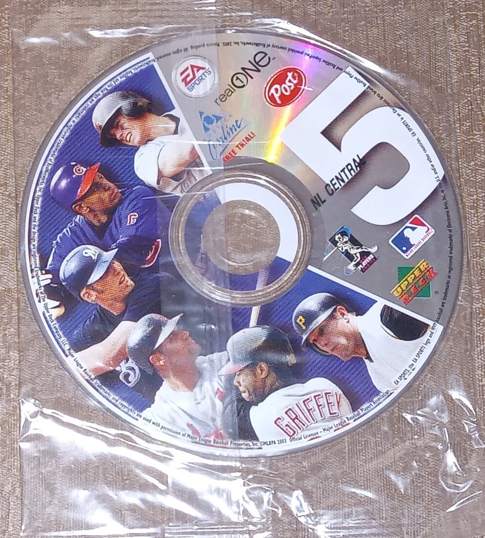 MLB Baseball NL Central  2003 Virtual Cards Game Disc 5 Post Cereal Upper Deck