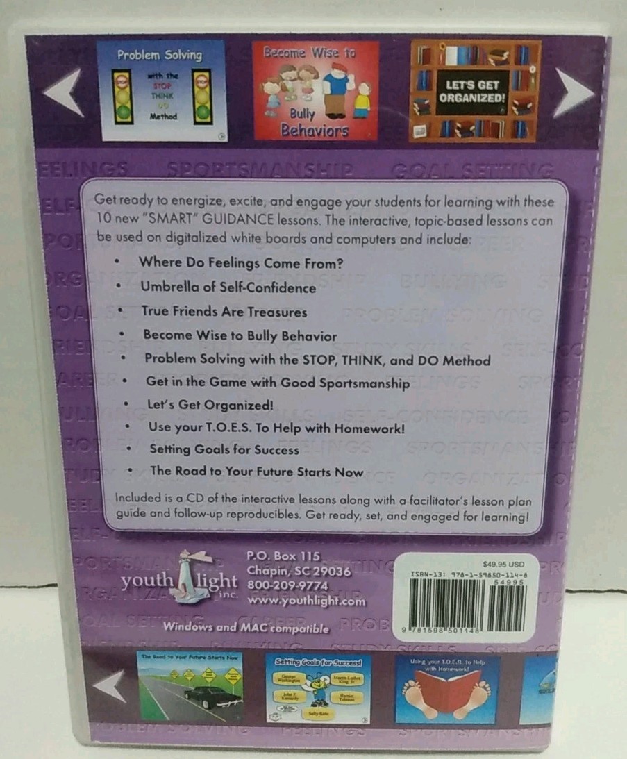 "Smart" Guidance Interactive Lessons For Digital White Boards / Computer CD /DVD