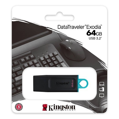 New 64GB Kingston DataTraveler Exodia 3.2 USB Flash Drive Genuine USA Seller