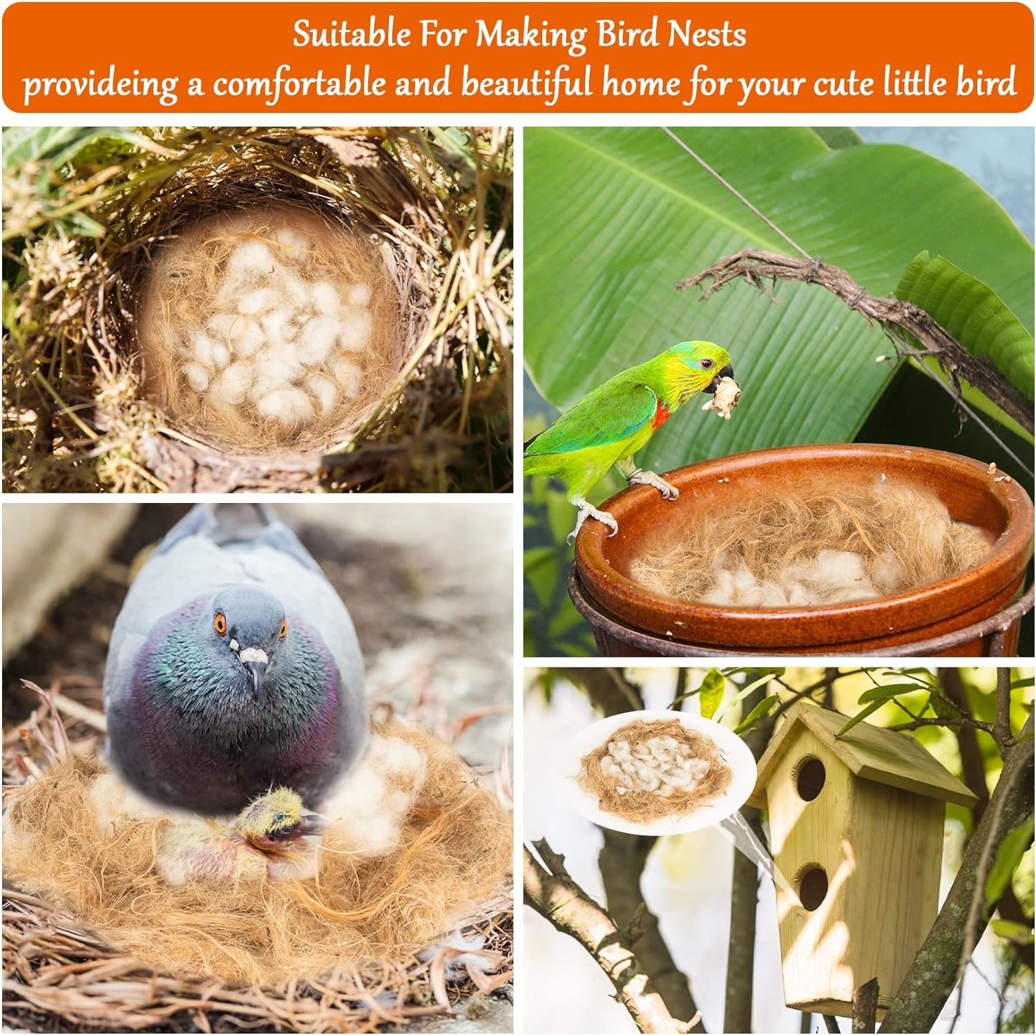 Bird Nesting Material - Bird Nests Bedding Hummingbird Nesting Material Mixing C