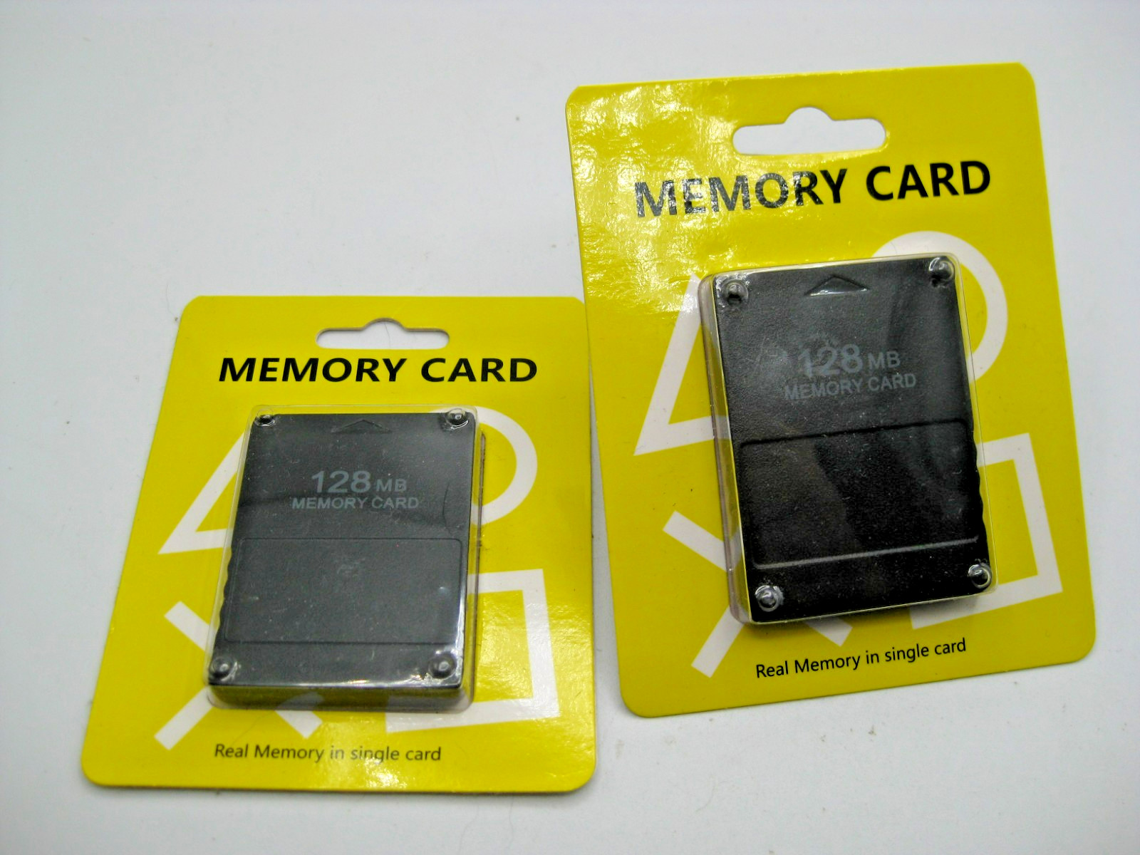 Two 128MB Megabyte Memory Cards for Sony PlayStation 2 PS2 Slim Game Consoles