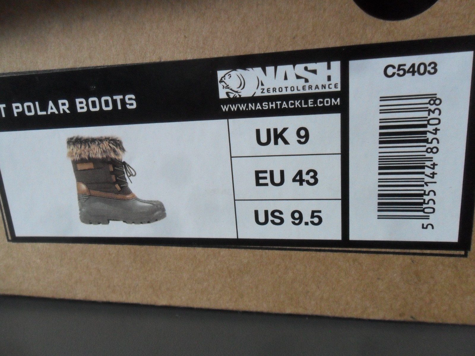 Nash NT Polar Boots C5403 Size 9 Carp Fishing Boot